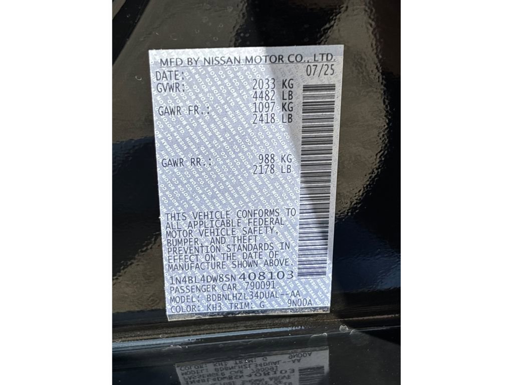 New 2025 Nissan Altima 2.5 SV w/ SV Special Edition Package image 16