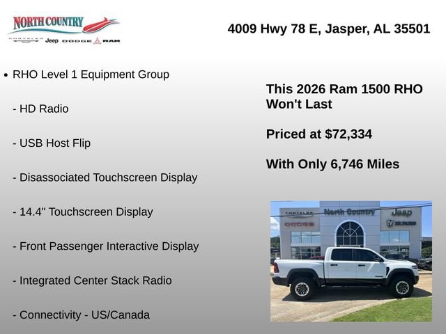 Used 2026 RAM 1500 RHO w/ RHO Level 1 Equipment Group AWD/4WD image 30