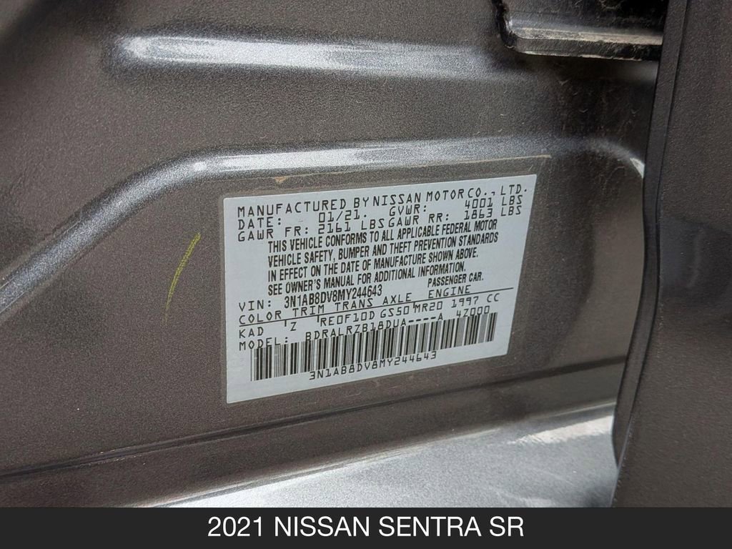Certified 2021 Nissan Sentra SR FWD image 24