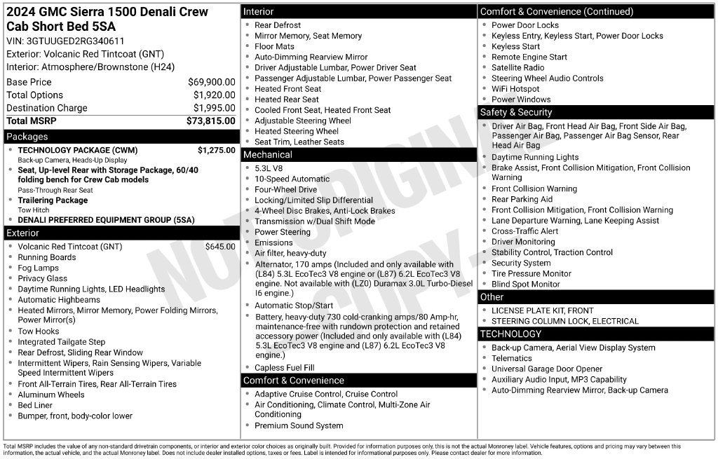 Used 2024 GMC Sierra 1500 Denali w/ Technology Package AWD/4WD image 28
