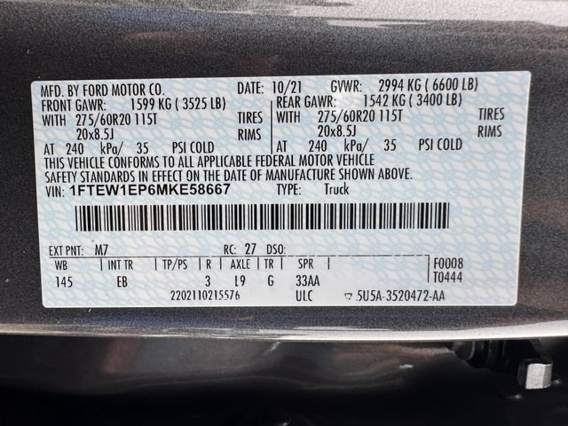 Used 2021 Ford F150 Lariat AWD/4WD image 31