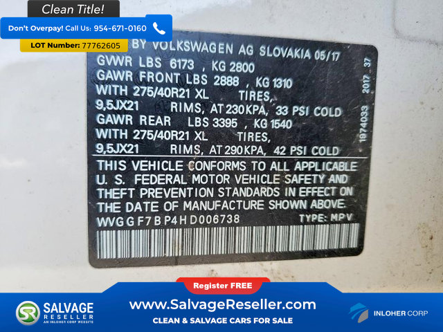 Used 2017 Volkswagen Touareg Executive image 17
