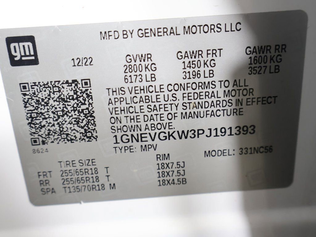 Used 2023 Chevrolet Traverse LT w/ LPO, Floor Liner Package image 55
