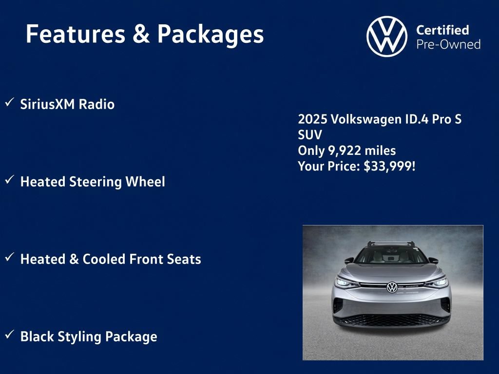Used 2025 Volkswagen ID.4 Pro S w/ ID.4 Black Package RWD image 11