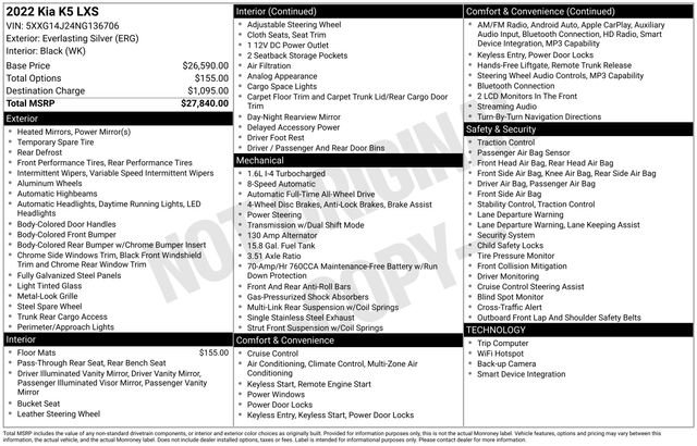 Used 2022 Kia K5 LXS image 5