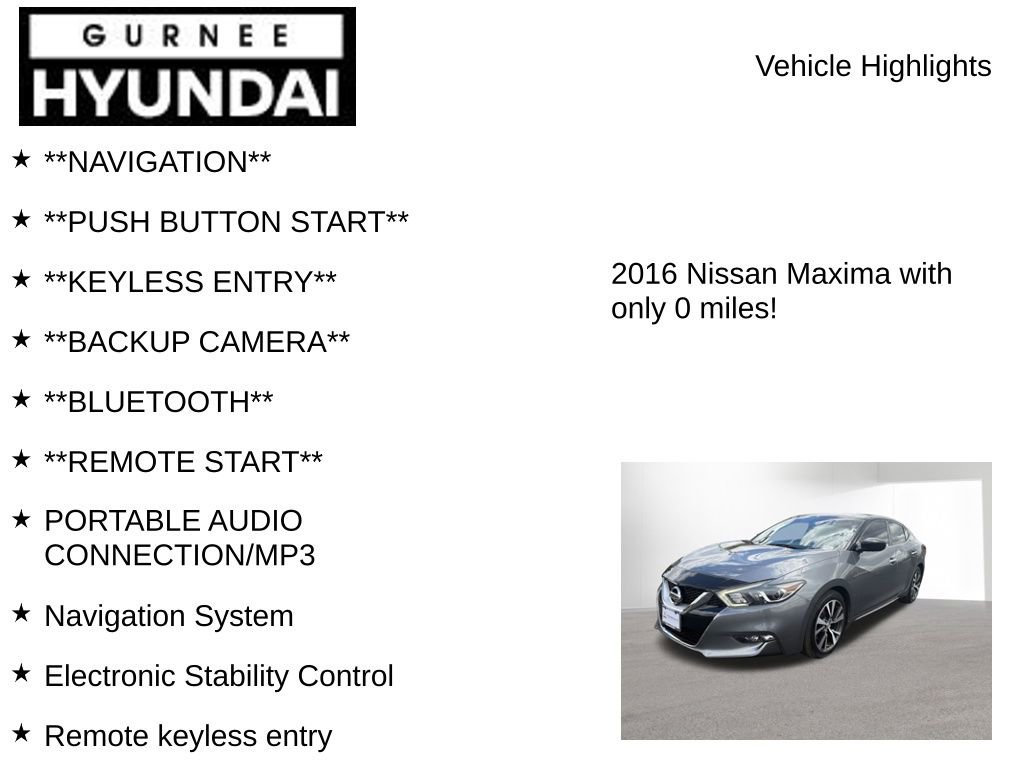 Used 2016 Nissan Maxima 3.5 S FWD image 7