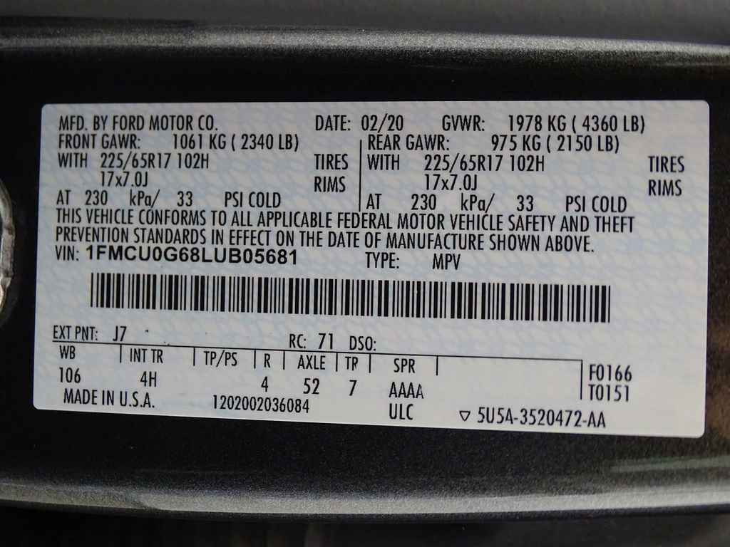 Used 2020 Ford Escape SE image 20