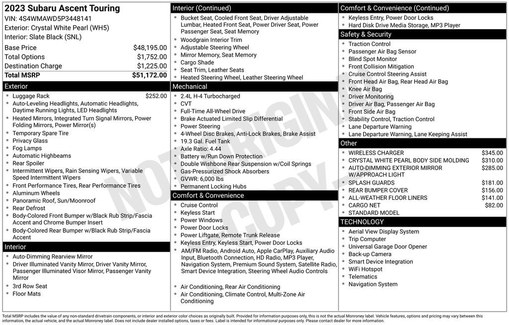 Used 2023 Subaru Ascent Touring image 6