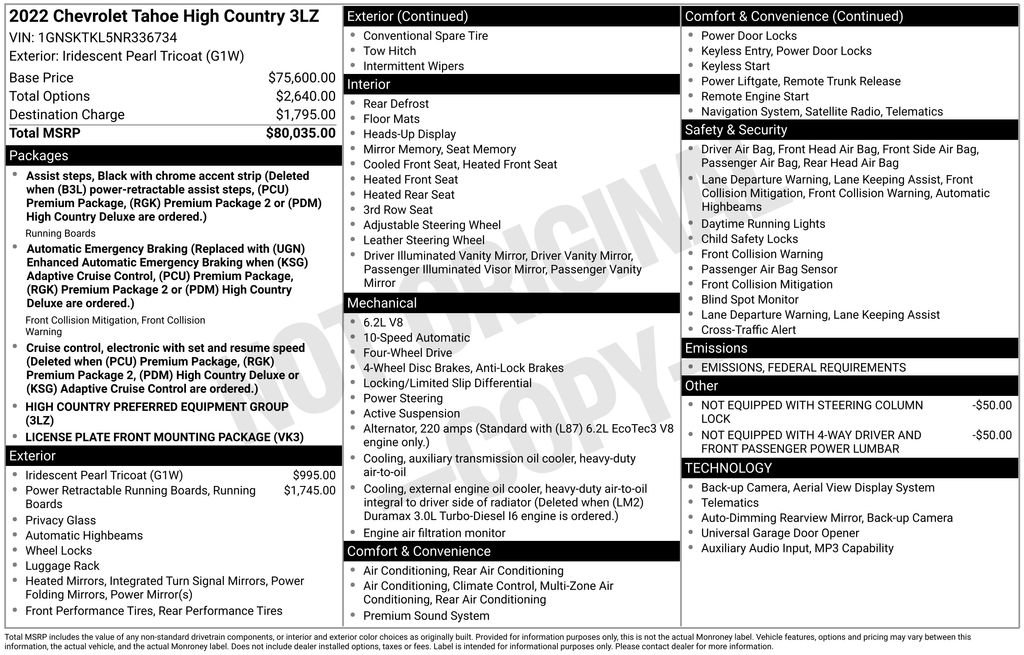 Used 2022 Chevrolet Tahoe High Country image 4