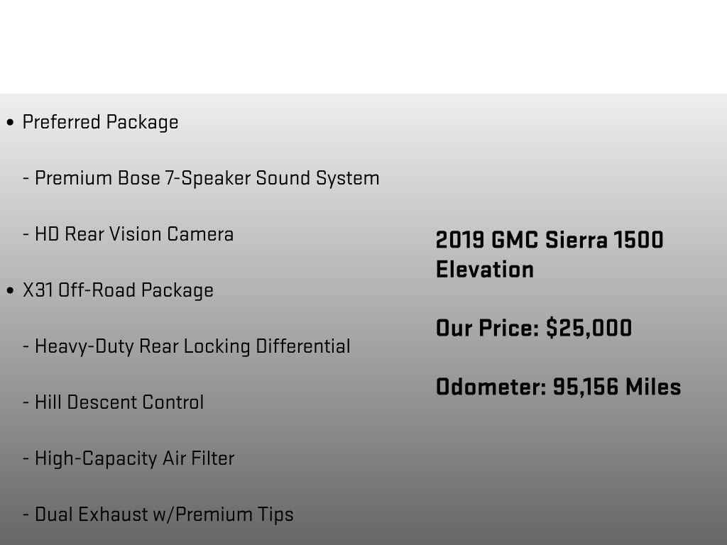 Used 2019 GMC Sierra 1500 Elevation AWD/4WD image 18