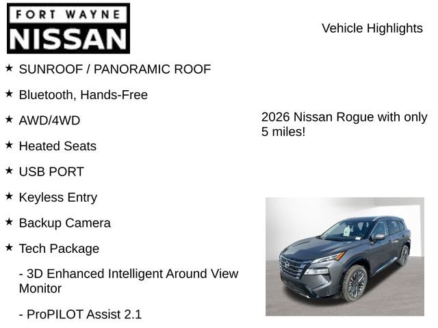 New 2026 Nissan Rogue Platinum w/ Tech Package image 8
