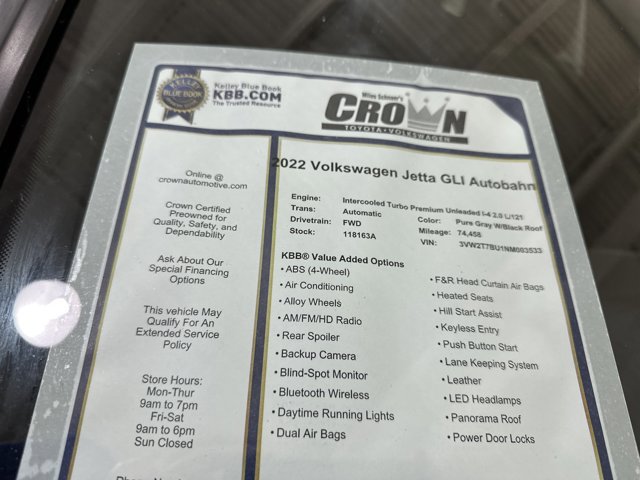 Used 2022 Volkswagen Jetta GLI Autobahn w/ GLI Black Package image 40