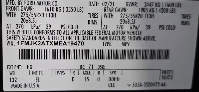 Used 2021 Ford Expedition Max Limited AWD/4WD image 50