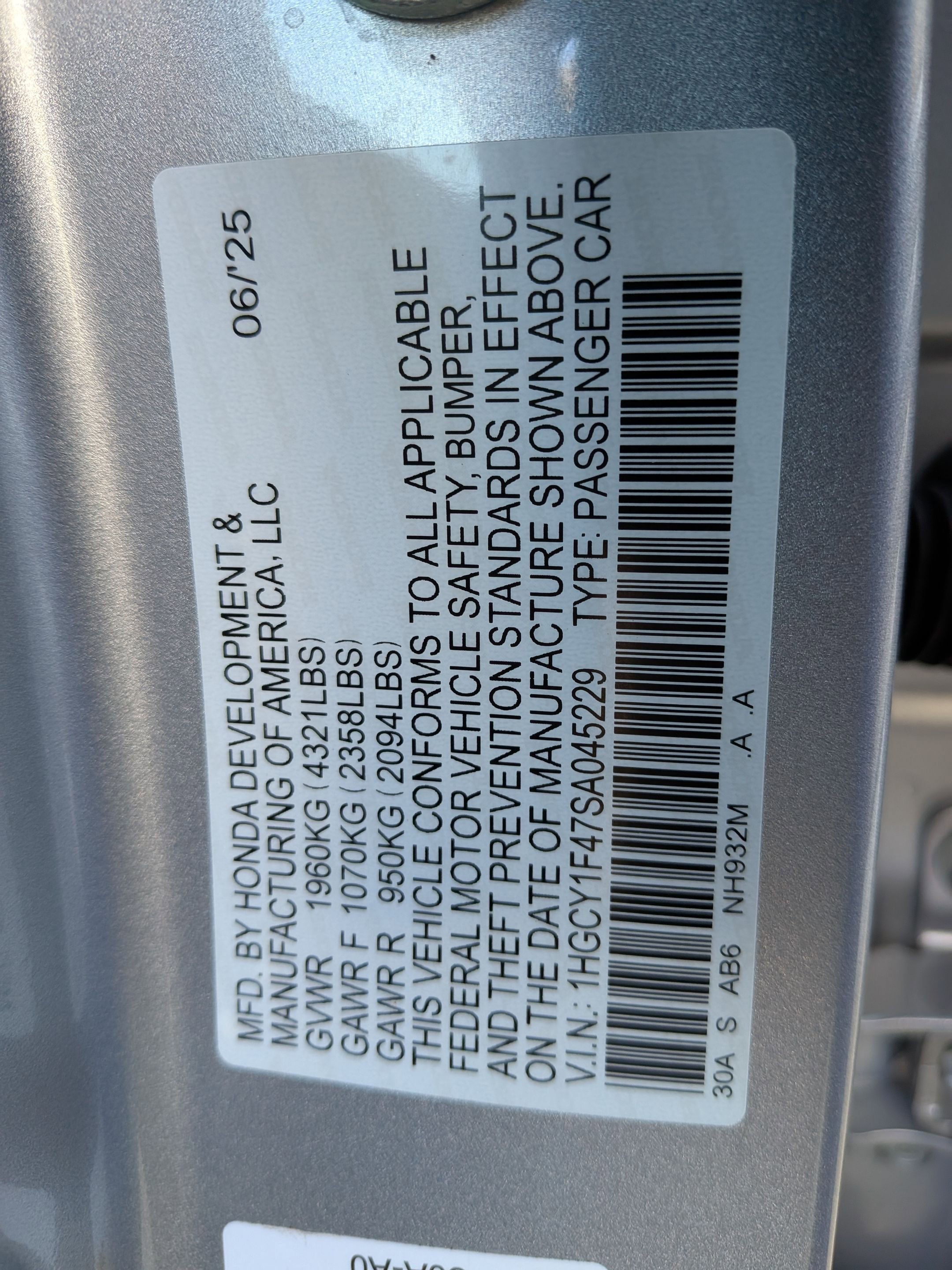 Certified 2025 Honda Accord SE image 34