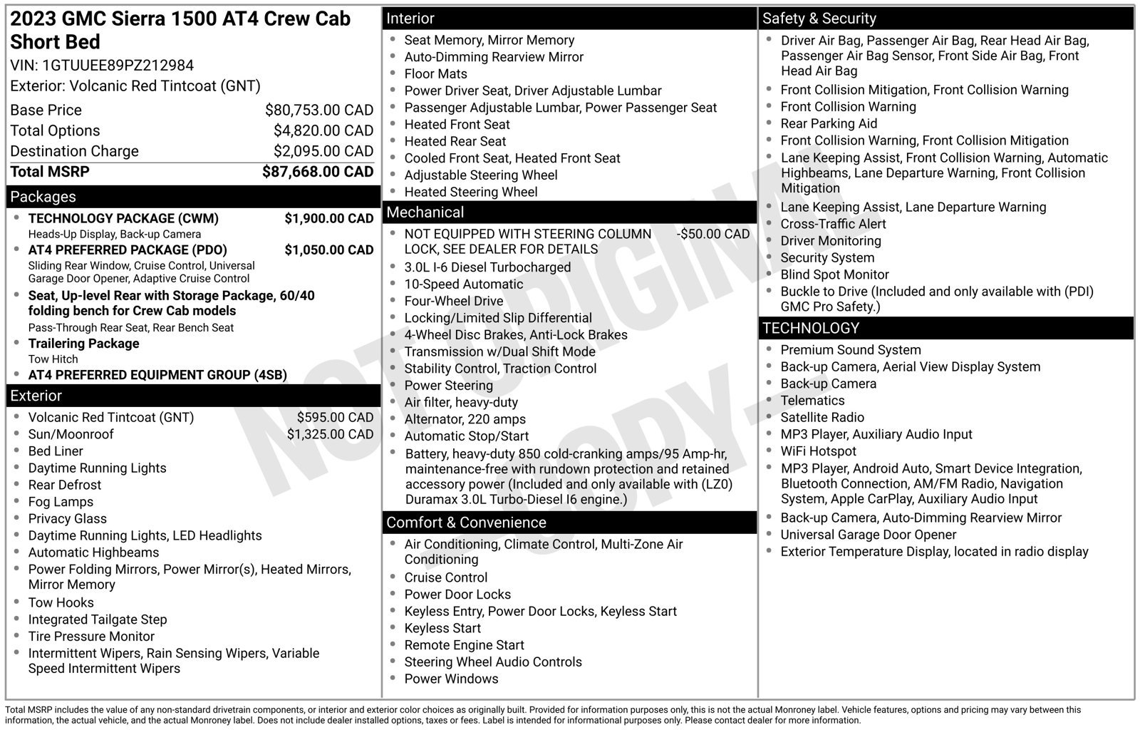 Used 2023 GMC Sierra 1500 AT4 w/ Technology Package AWD/4WD image 39