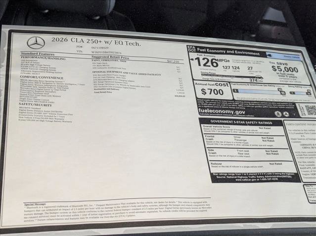 New 2026 Mercedes-Benz CLA 250+ image 18