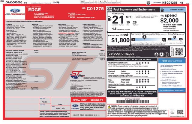 Used 2019 Ford Edge ST w/ Equipment Group 401A AWD/4WD image 36