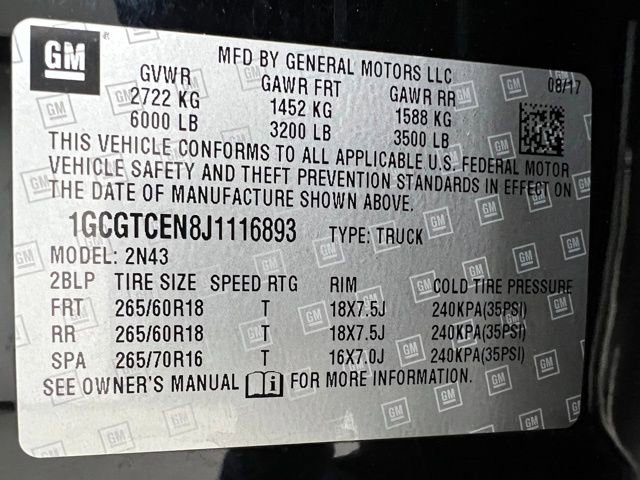 Used 2018 Chevrolet Colorado LT w/ Redline Special Edition AWD/4WD image 60