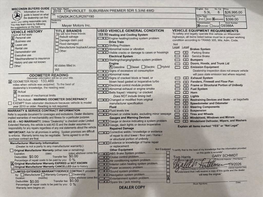 Used 2018 Chevrolet Suburban Premier w/ Max Trailering Package image 33