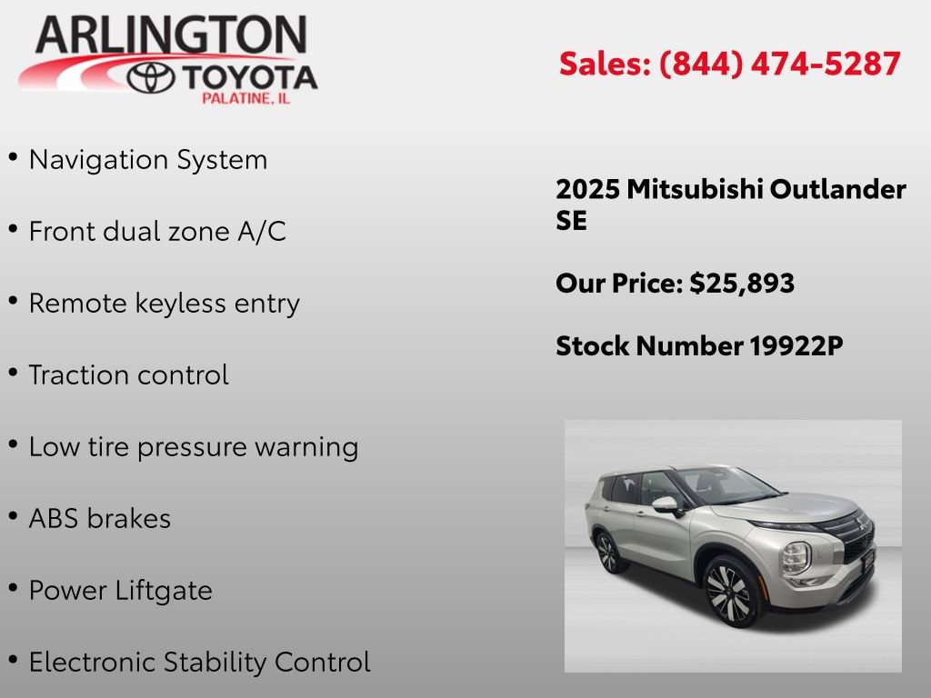 Used 2025 Mitsubishi Outlander SE AWD/4WD image 2