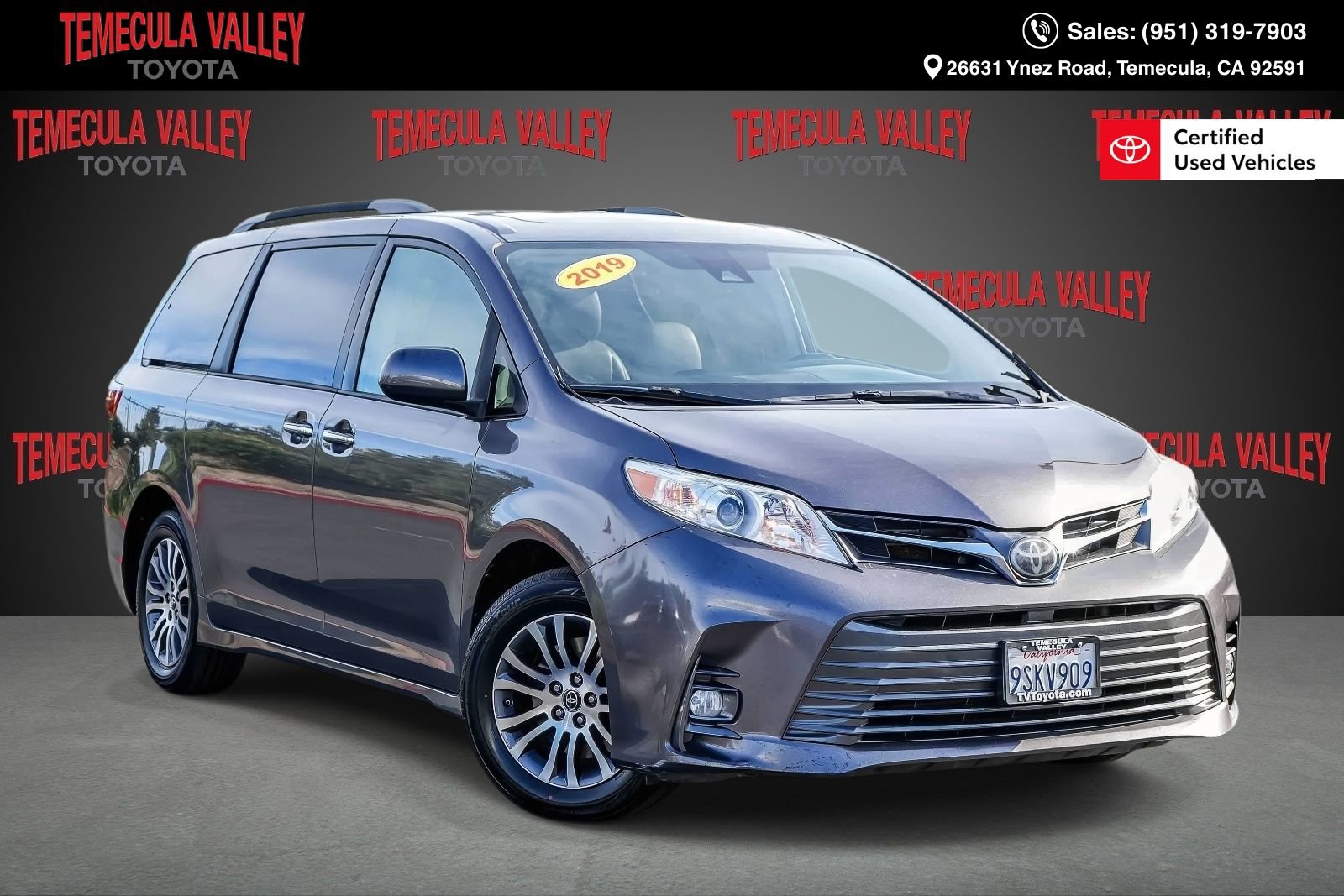 Certified 2019 Toyota Sienna XLE