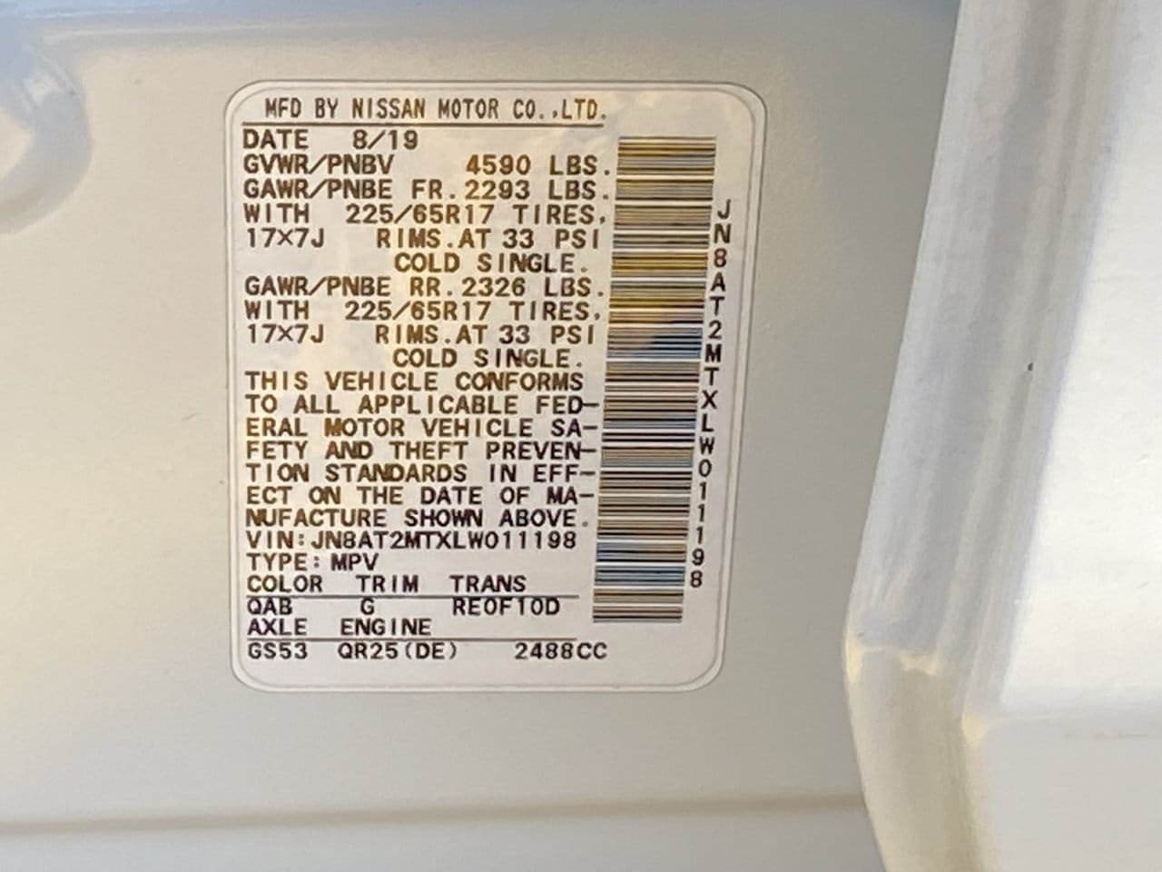 Certified 2020 Nissan Rogue SV FWD image 35