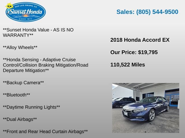 Used 2018 Honda Accord EX image 5