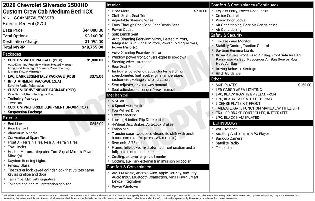 Used 2020 Chevrolet Silverado 2500 Custom w/ Custom Value Package image 27