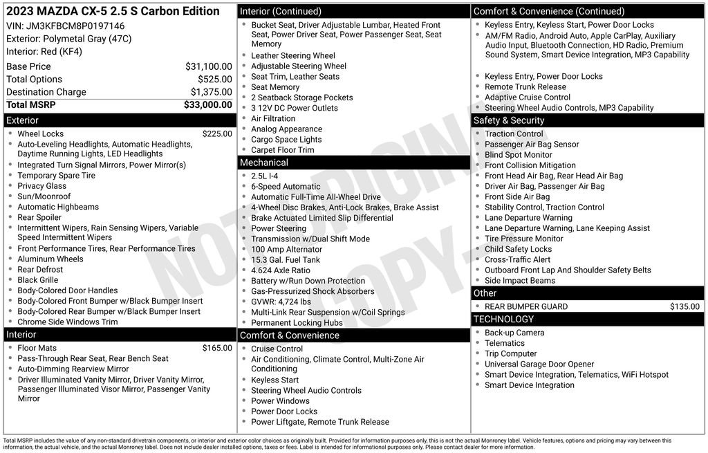 Used 2023 MAZDA CX-5 Carbon Edition image 32