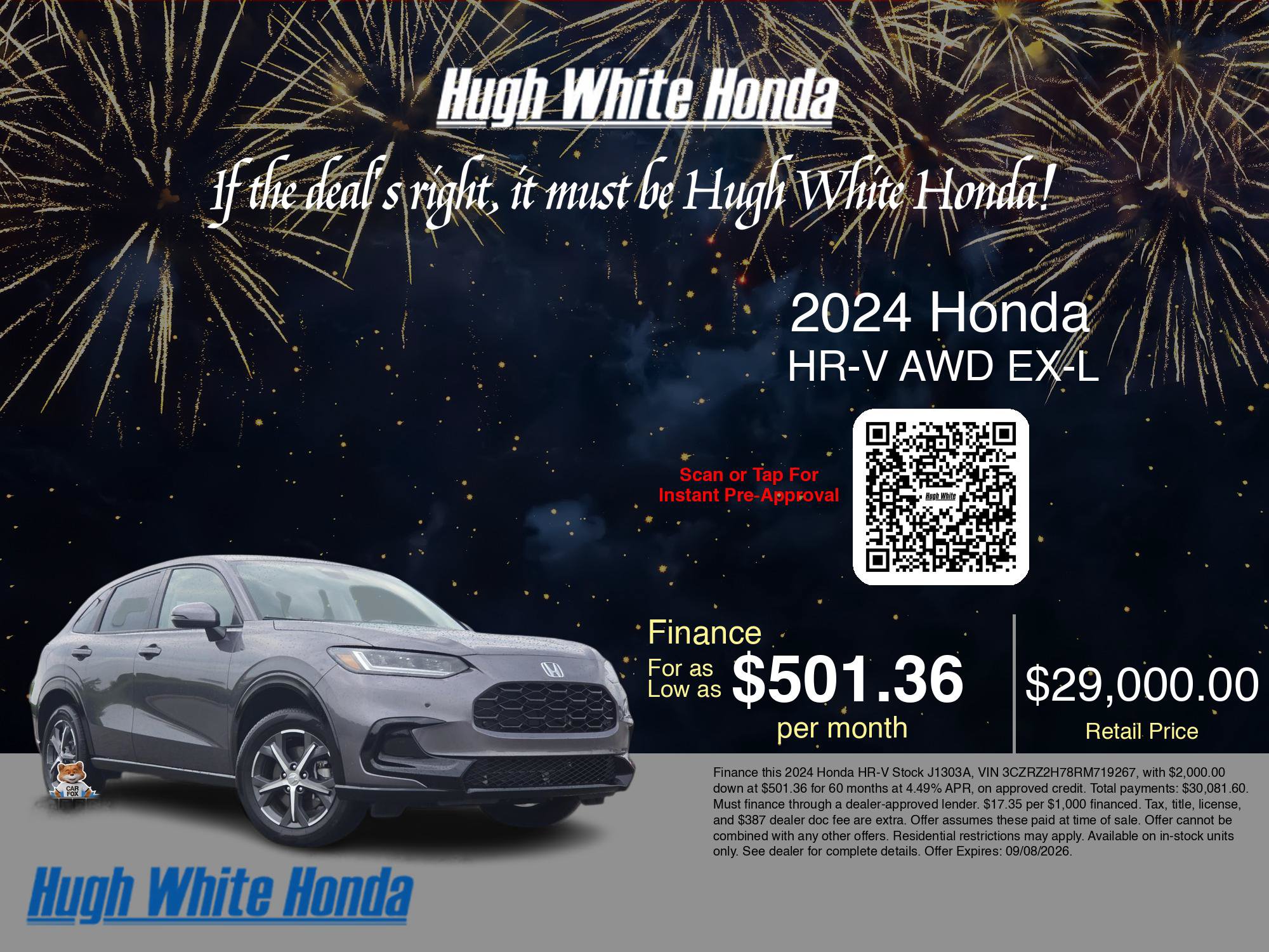 Used 2024 Honda HR-V EX-L image 3