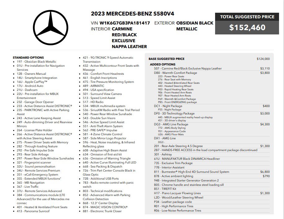 Used 2023 Mercedes-Benz S 580 4MATIC Sedan image 83