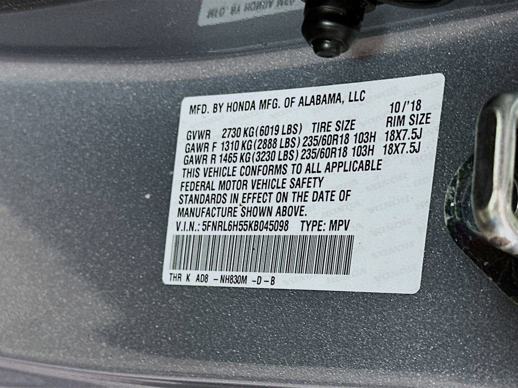 Certified 2019 Honda Odyssey EX image 31