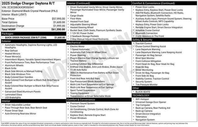 New 2025 Dodge Charger R/T w/ Quick Order Package 25M R/T image 15