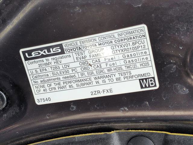 Used 2016 Lexus CT 200h image 23