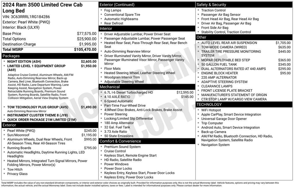 Used 2024 RAM 3500 Limited w/ Night Edition image 42