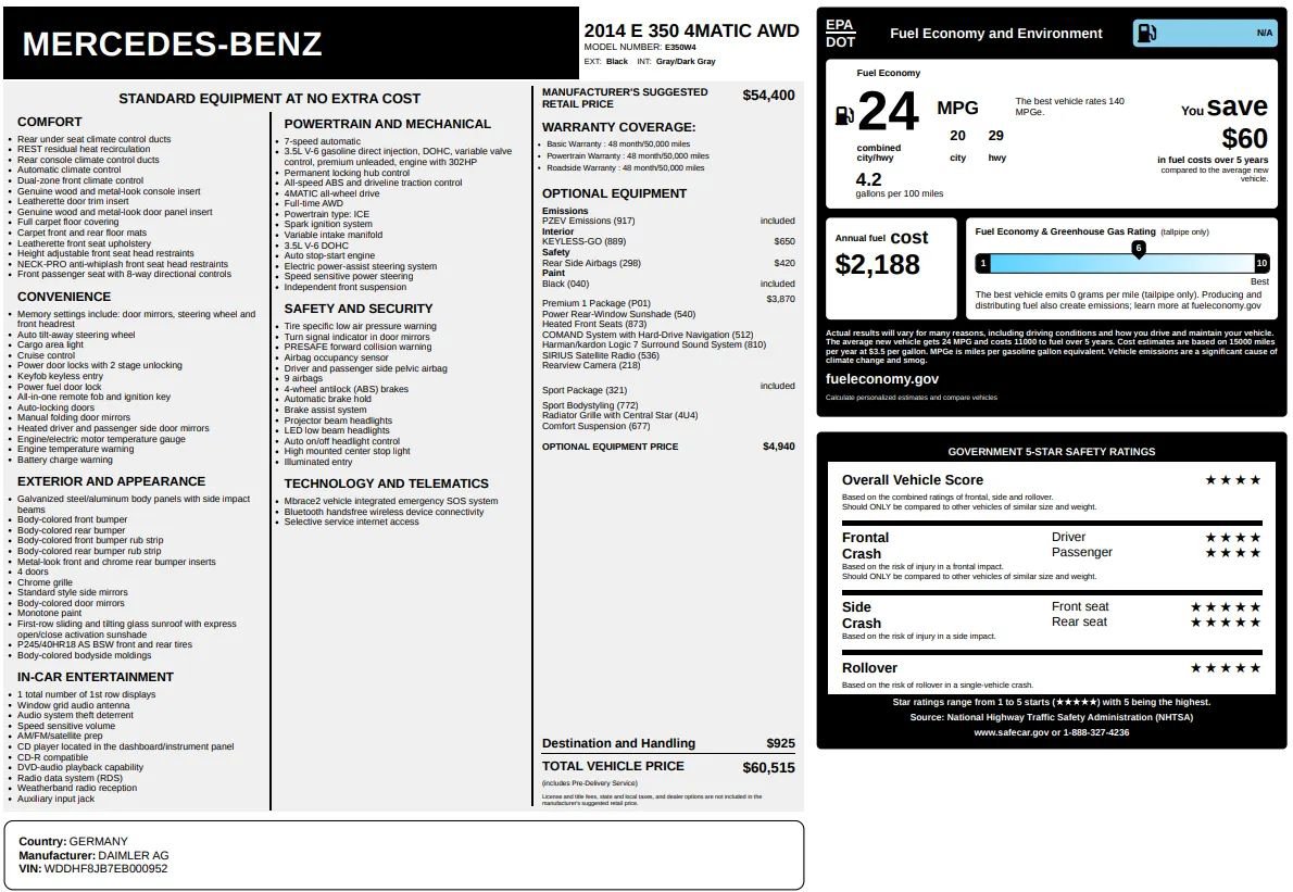 Used 2014 Mercedes-Benz E 350 4MATIC Sedan image 61