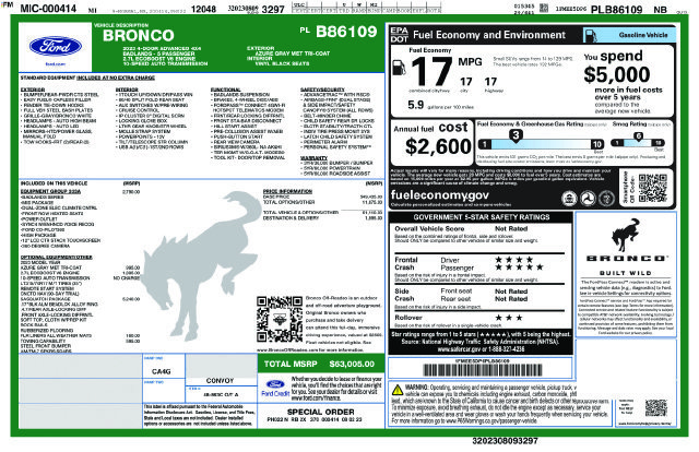 Certified 2023 Ford Bronco Badlands w/ Sasquatch Package AWD/4WD image 10