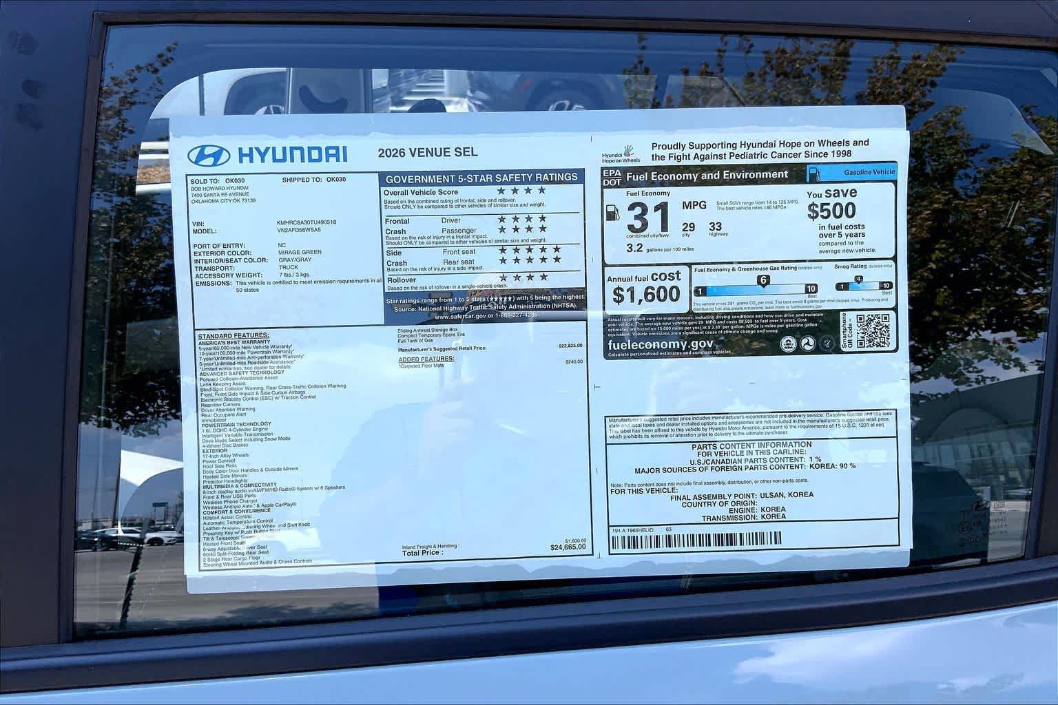 New 2026 Hyundai Venue SEL FWD image 18