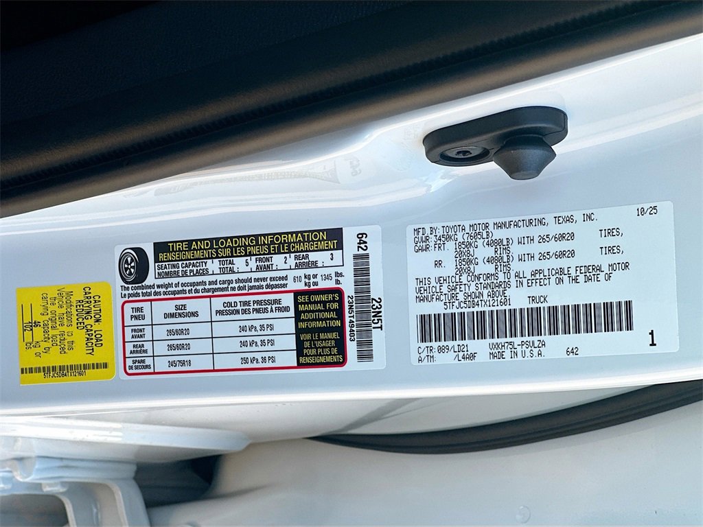 New 2026 Toyota Tundra Limited image 32