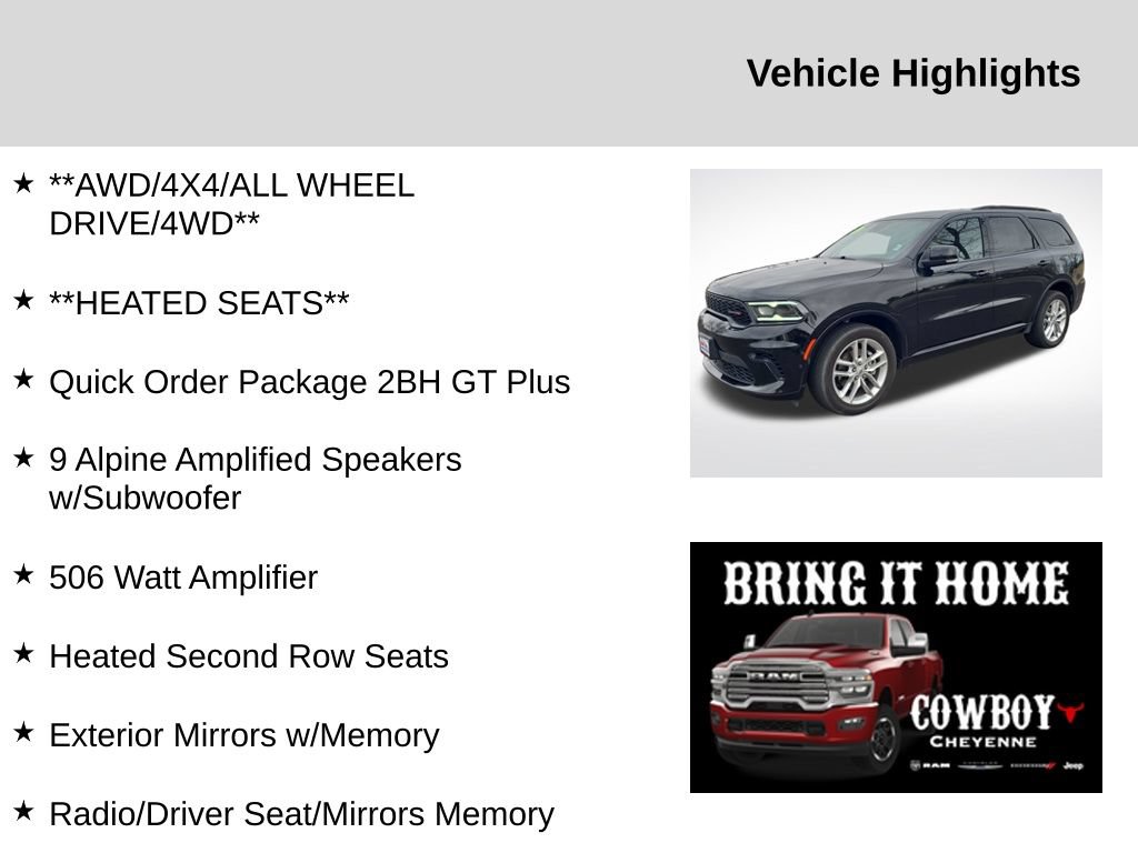 Used 2025 Dodge Durango GT AWD/4WD image 2