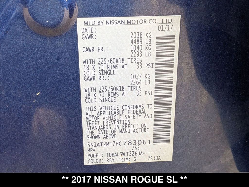 Used 2017 Nissan Rogue SL w/ SL Premium Package FWD image 32
