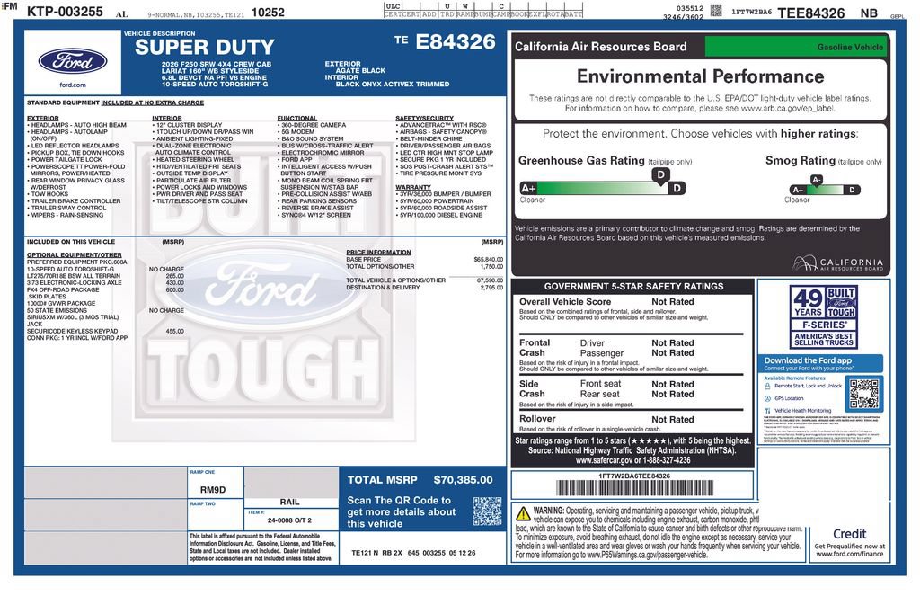New 2026 Ford F250 Lariat w/ FX4 Off-Road Package AWD/4WD image 4