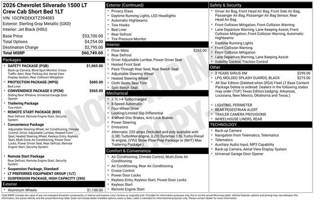 New 2026 Chevrolet Silverado 1500 LT w/ Safety Package AWD/4WD image 4