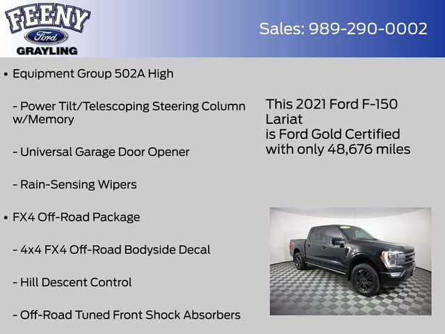 Certified 2021 Ford F150 Lariat w/ Equipment Group 502A High AWD/4WD image 20