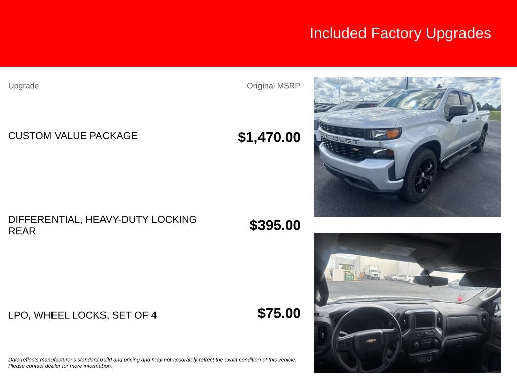 Used 2020 Chevrolet Silverado 1500 Custom w/ Custom Value Package RWD image 5