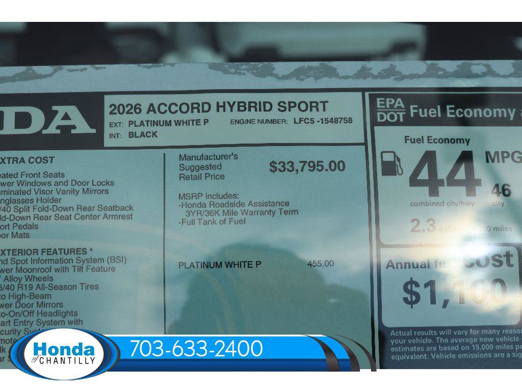 New 2026 Honda Accord Hybrid Sport-L image 39