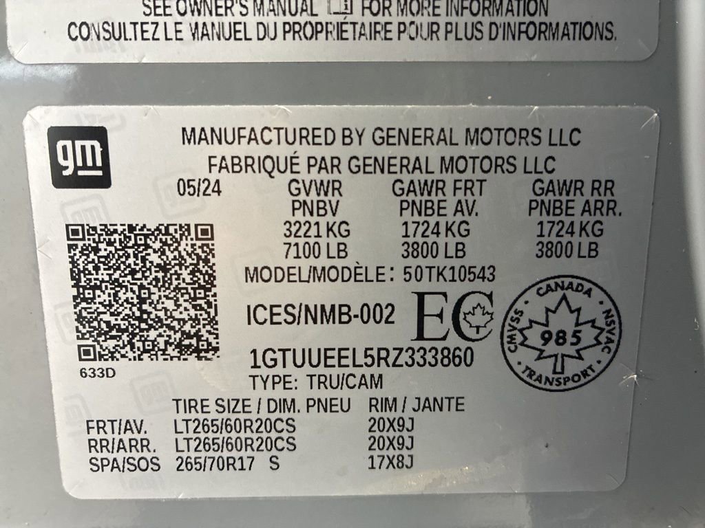 Used 2024 GMC Sierra 1500 AT4 w/ Technology Package image 52