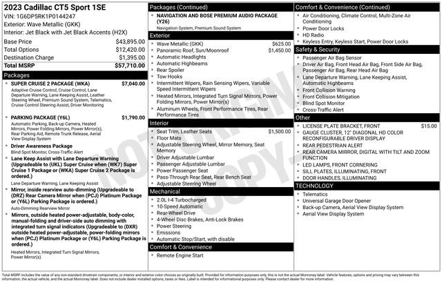 Used 2023 Cadillac CT5 Sport w/ Super Cruise 2 Package image 36