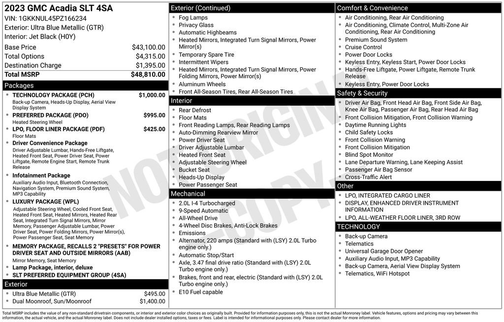 Used 2023 GMC Acadia SLT w/ Technology Package image 6