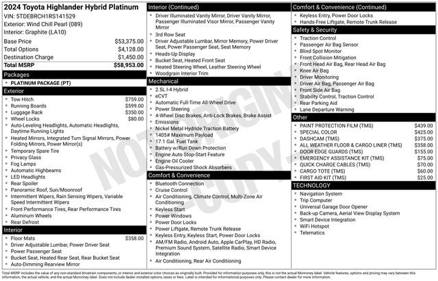 Used 2024 Toyota Highlander Platinum image 12